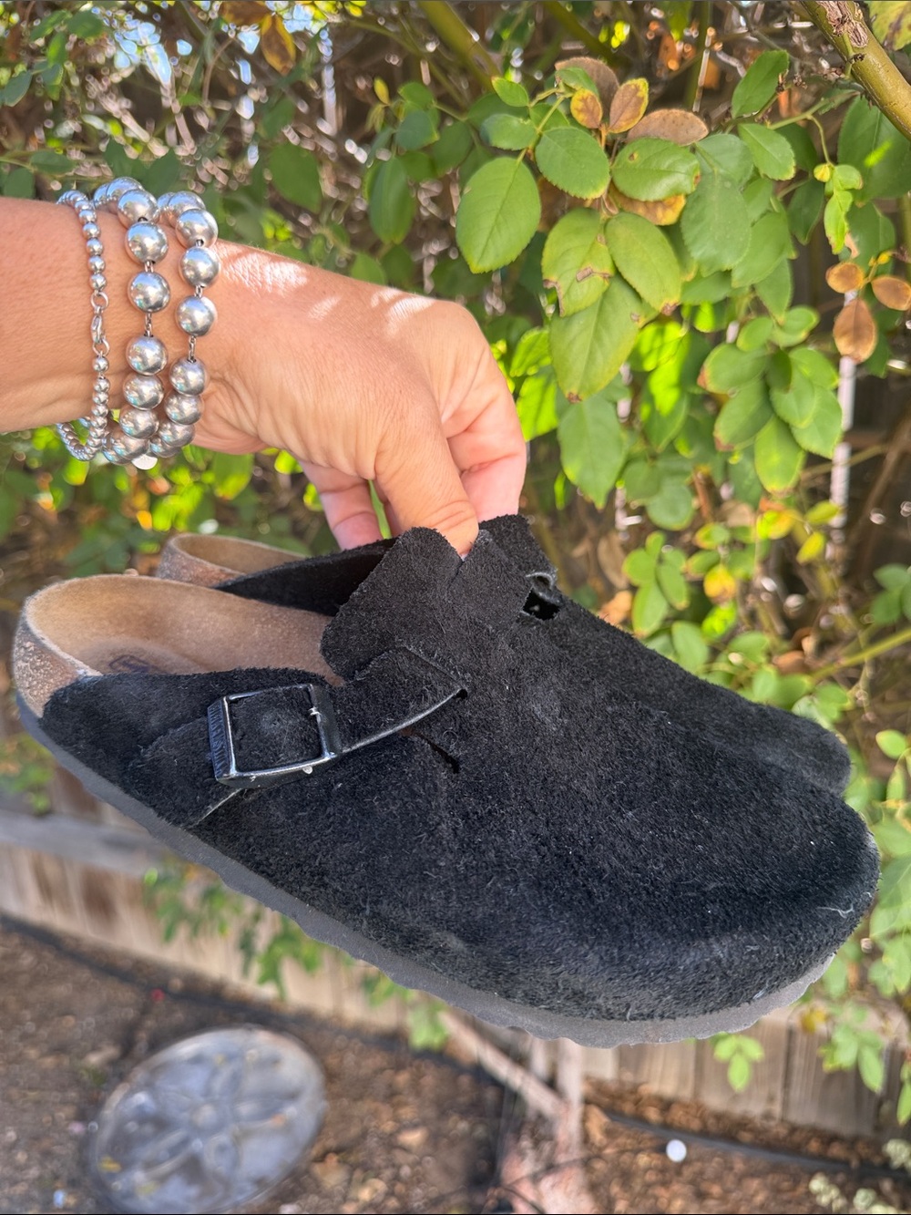 Birkenstock Women's Boston Soft Footbed Black. Size 38